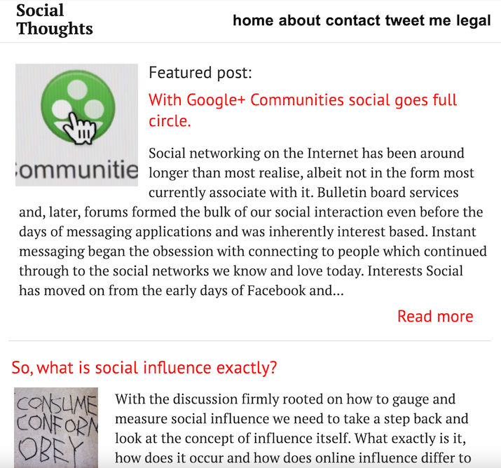  Social Thoughts December 2012