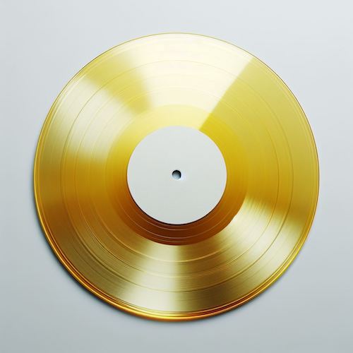 Clear yellow vinyl record