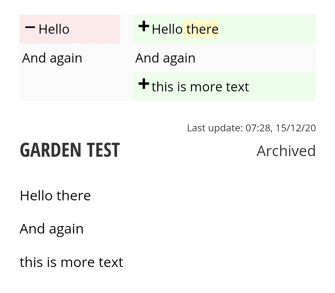 Compare last revision